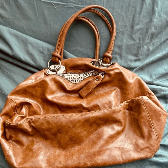 Vintage Western Guess bag shoulder purse brown with silver hardware - Picture 4 of 7